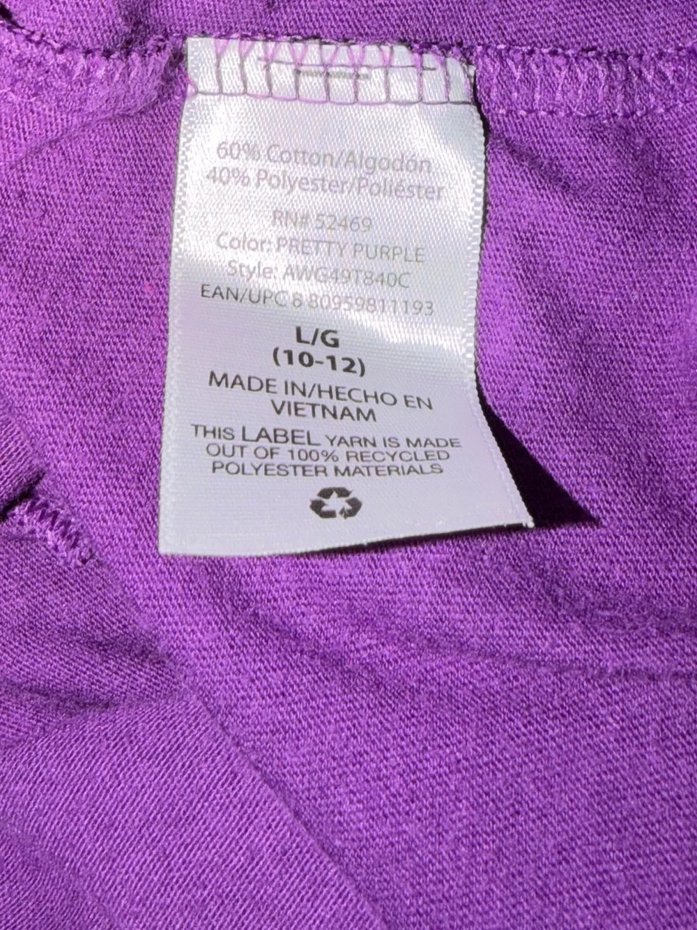 Athletic Works Purple Long-Sleeve Raglan 'LOVE' Sequin Top